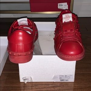 Limited addition Valentino red spike sneakers